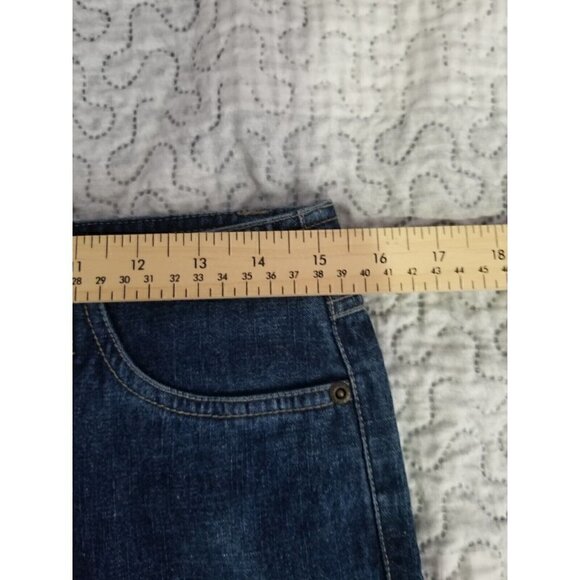 Nevada Vintage 90's Y2K Flared Waistless Button Seamed Jeans Sz 8 - Picture 4 of 7